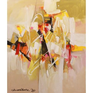 Mashkoor Raza, 24 x 30 Inch, Oil on Canvas, Abstract Painting, AC-MR-320